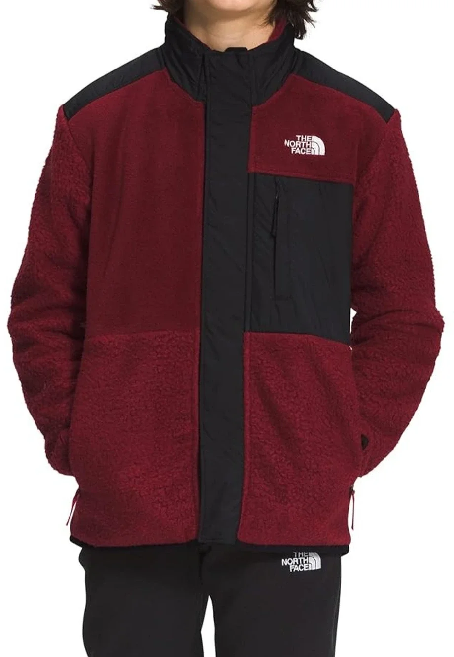 The North Face Boys Forrest Full Zip Fleece Mashup Jacket Cordovan Medium 10